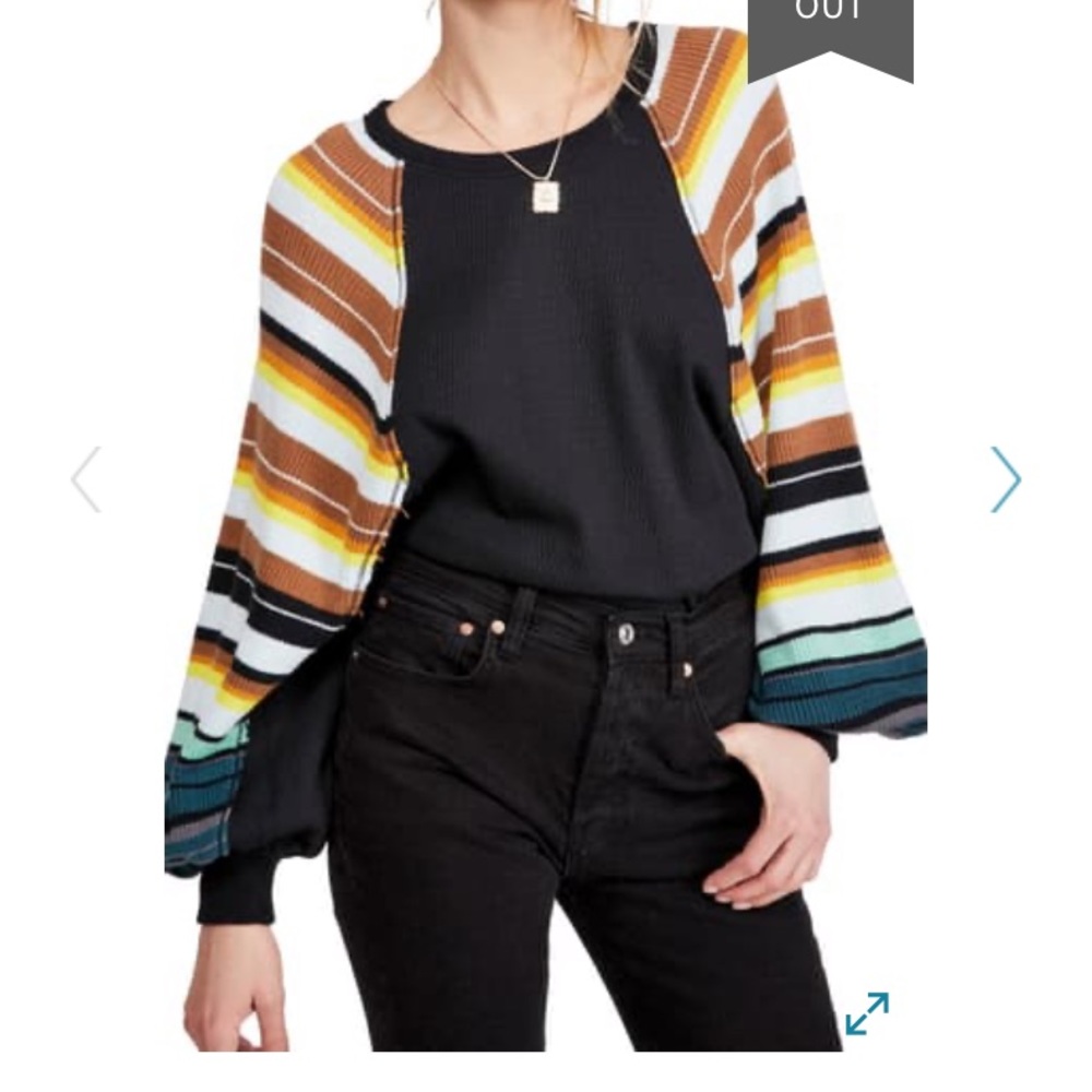 Free People rainbow dreams batwing top